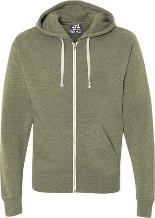 J. America Triblend Full-Zip Hooded Sweatshirt