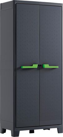 Keter Ger&auml;teschrank, Anthrazit, Grau, Gr&uuml;n, Kunststoff, 4 F&auml;cher, 80x182x44 cm, Freizeit & Co, Heimwerken, Werkstatteinrichtung, Werkzeugschr&auml;nke