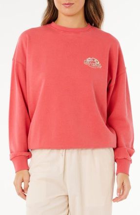 Rip Curl Bells Heritage Graphic Sweatshirt in Deep Red at Nordstrom, Size Xx-Small