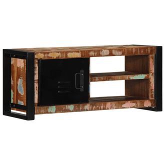 Berkfield Home TV Cabinet 80x30x35 cm Solid Wood Reclaimed in Brown | Size: 80 x 30 x 35 cm