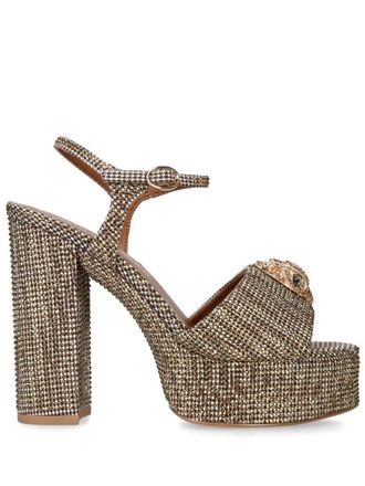 Kurt Geiger Sandali Kensington Platform in pied-de-poule 125mm - Toni neutri