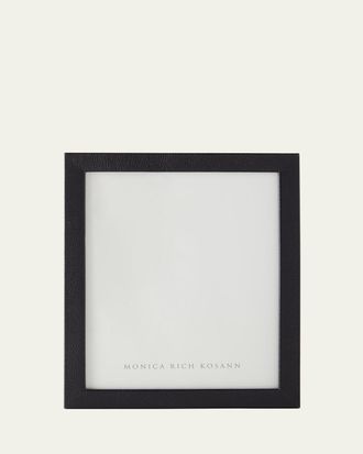 Monica Rich Kosann Black Pebbled Leather Frame, 8 x 10