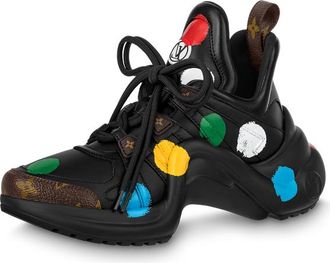Louis Vuitton (WMNS) LOUIS VUITTON x YK Academy Archlight Sneakers Black with Colorful Dots 1AB9RS
