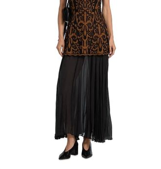Ulla Johnson Auryn Applique Sleeveless Midi Dress In Saffron