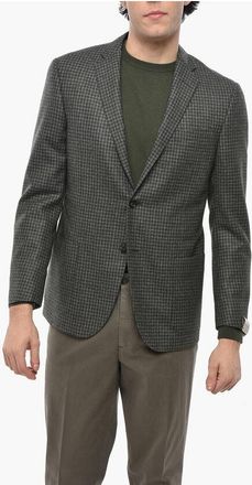 Corneliani Unlined ACADEMY SOFT Gingham Patterned Blazer size 54
