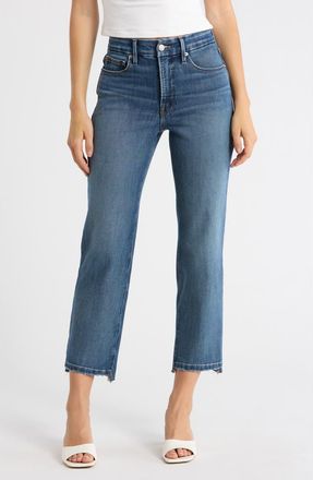 Good American Soft-Tech Good Legs Straight Leg Jeans in Indigo855 at Nordstrom Rack, Size 14