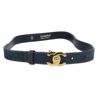 Chanel Pre-owned Belts, female, Blue, Size: ONE SIZE Pre-owned Canvas Belt