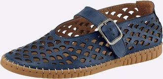 Gemini Slipper GEMINI, Damen, Gr. 36, royalblau, Glattleder, Schuhe Slipper