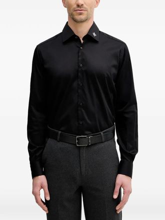 Karl Lagerfeld embroidered-logo shirt - Nero