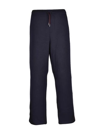 A|X Armani Exchange Relaxed-Fit Black Sweatpants with Bold Vertical Stripes