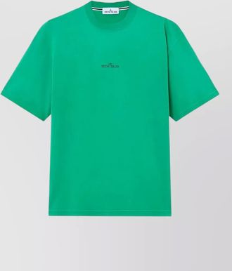Stone Island lab graphic cotton t shirt crew neck