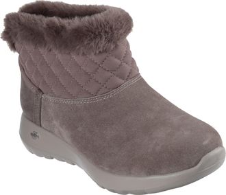 Skechers Womens On-The-go Joy-Snow Day Ankle Boots, Dark taupe, 38 EU