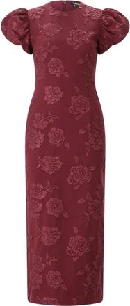 Rotate Rotate Birger Christensen, Kleedjes, Dames, Rood, L, Leer, Midi Jurk
