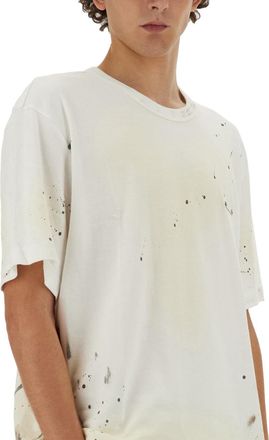Helmut Lang Printed Cotton T-Shirt - White