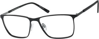 Haggar Mens H275 Rectangle Eyeglasses In Matte Black
