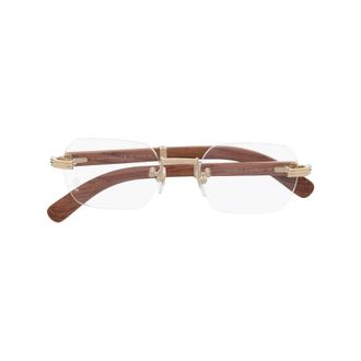 Cartier Glasses, male, Yellow, Size: 53 MM Optical Frame