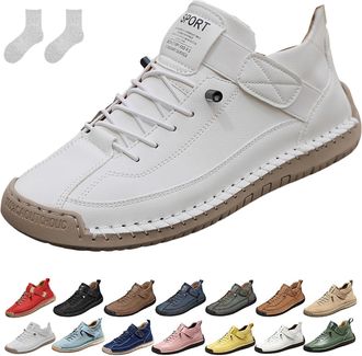 Generic Orthopedic Shoes, Womens Handmade Leather Orthopedic Comfortable Shoes, Anti-Impact Non-Slip for Hiking Camping Driving (D,12.5)