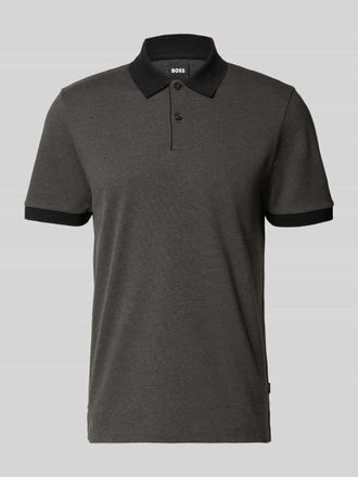 HUGO BOSS Regular Fit Poloshirt aus reiner Baumwolle Modell H-PARLAY 102 in Black, Gr&ouml;&szlig;e XXXL