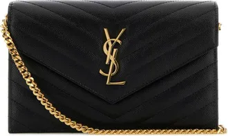 Saint Laurent Black Cassandre Crossbody Bag