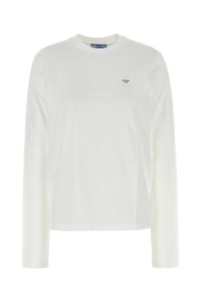 Prada White Cotton T Shirt