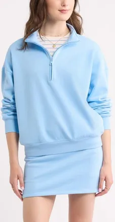 BP. Half Zip Sweatshirt in Blue Placid at Nordstrom, Size Xx-Small