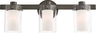 Livex Lighting 3-Light Polished Black Chrome Vanity Sconce