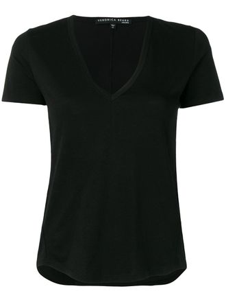 Veronica Beard T-shirt met V-hals - Zwart