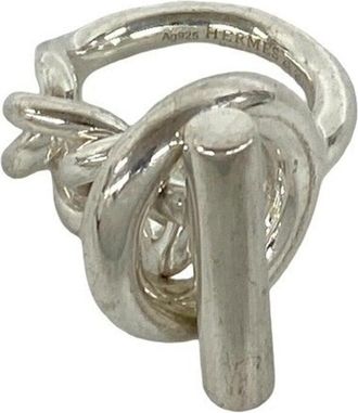Herm&egrave;s Silver Silver 925 Band Ring (Pre-Owned)