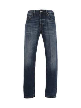 Dondup Classic Straight-Leg Jeans With Vintage Wash Texture