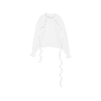 Blumarine Dames, Truien, Wit, Maat: S Wol