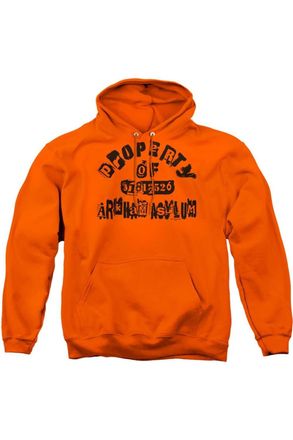 Gildan Batman Property Of Arkham Adult Pull Over Hoodie / Hooded Sweatshirt