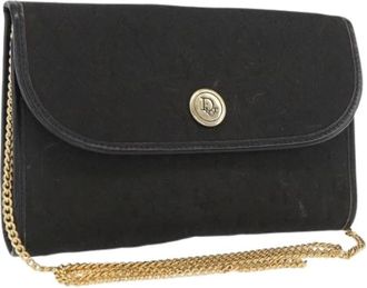 Dior Pre-owned Clutches, female, Black, Size: ONE SIZE Pre-owned Honeycomb Canvas Shoulder Bag