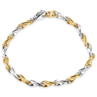 Pompeii3 Mens Link 14k Gold (19gram) or Platinum (32gram) 4.5mm Bracelet 8.5