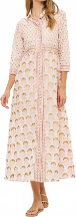 Oliphant Arbor Shirt Dress In Coral