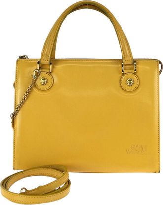 Versace Leather Sunburst 2way Handbag