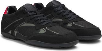 HUGO BOSS Trainers in mesh and faux suede