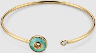Gucci Interlocking 18k Bangle Bracelet, Yellow Gold, Yellow Gold