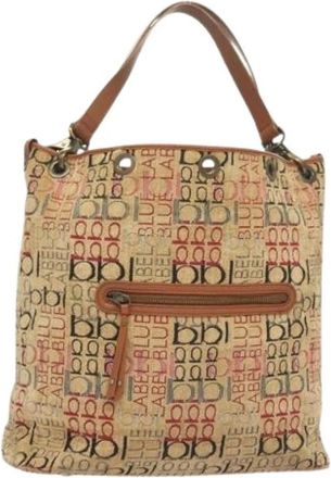 Burberry Pre-owned Bucket Bags, female, Beige, Size: ONE SIZE Pre-owned Canvas Tote