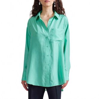 Apiece Apart Oversized Button Down In Patina Green