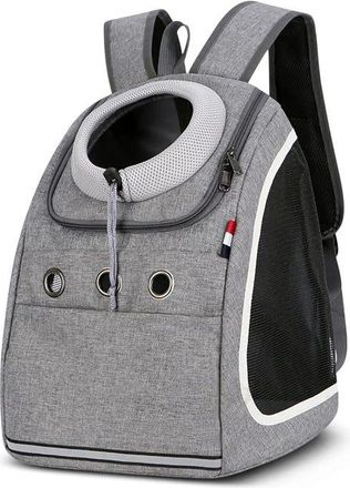 OEM Gris - Mochila Port&aacute;til C&oacute;moda Y Transpirable Para Perros Peque&ntilde;os, Cachorros, Gatos Y Otras Mascotas, Ideal Para Viajes Y Senderismo