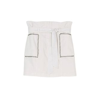 Twinset Studded Denim High Waist Skirt
