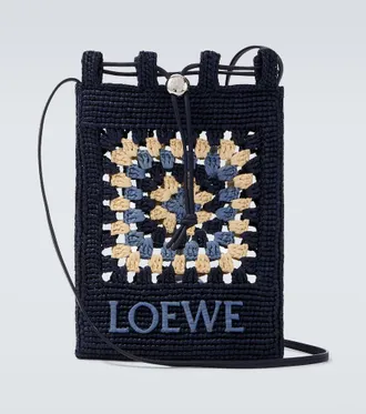 Loewe Paulas Ibiza - Bustina in rafia con tracolla