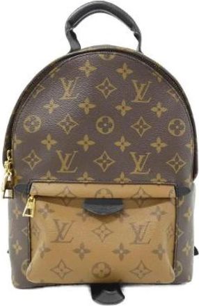 Louis Vuitton Pre-owned Palm Springs Monogram Reverse Rugzak - Dames - Vintage Rugzakken - Bruin - ONE Size - Leer - Vintage