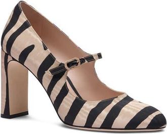 Stuart Weitzman Babette Mary Jane 85 Pump in Cream/smoke at Nordstrom, Size 6.5