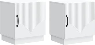 vidaXL Mesita De Noche 2 Uds. Blanco 43 X 34,5 X 47 Cm Vidaxl