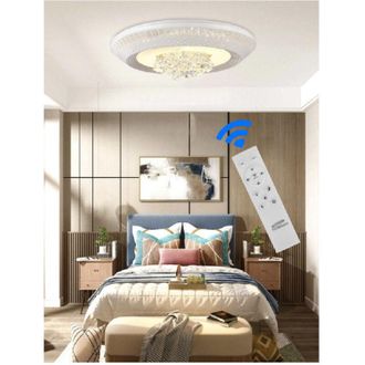 Trade Shop Trade Shop Traesio - Trade Shop - Plafoniera 166 Watt Lampadario Soffitto Mille Una Notte 3 Toni Luce Telecomando - -medio