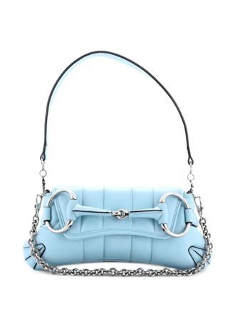 Gucci Horsebit Chain Vertical Quilted Leather Small shoulder bag - Blu