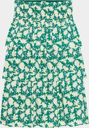 Rails Belle Floral Tiered Midi Skirt