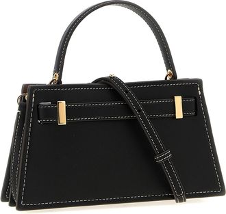 Tory Burch Womens Lee Radziwill Top Handle Bag Black Cow Leather