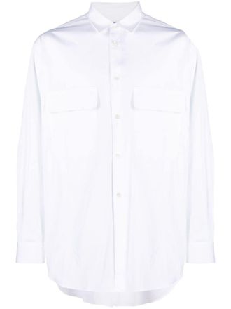 Comme Des Gar&ccedil;ons long-sleeve cotton shirt - White